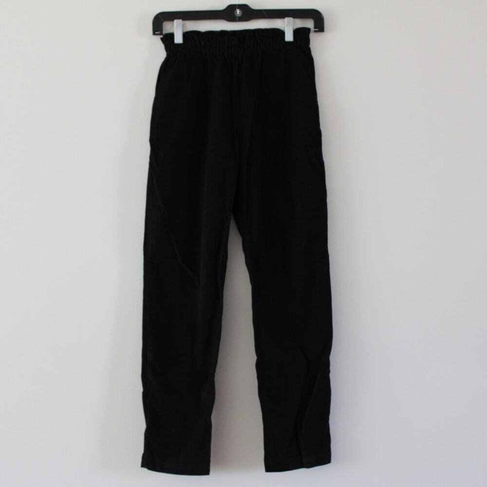 NWT Bonpoint‎ Fetiche Black Light Corduroy Trouser Pants Pull On Girls 12